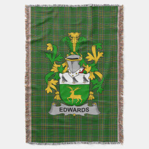 Manta Irlandés Edwards Coat of Arms Crest Ireland