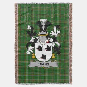 Manta Irlandés Evans Escudo de armas Crest Irlanda