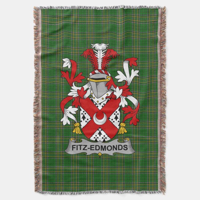 Manta Irlandés Fitz-Edmonds Escudo de armas Crest Irel (Frente vertical)