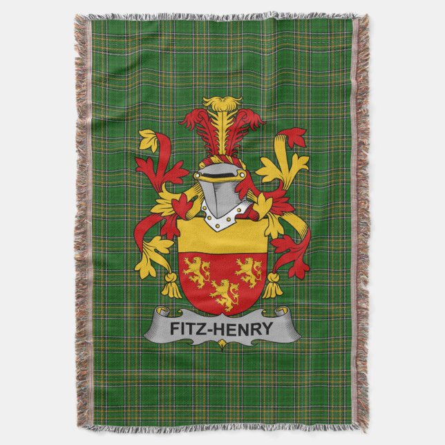 Manta Irlandés Fitz-Henry Escudo de armas Crest Irelan (Frente vertical)