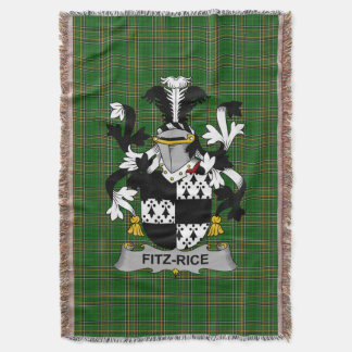 Manta Irlandés Fitz-Rice escudo de armas familiar Crest 