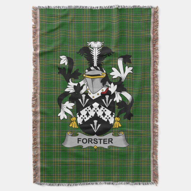 Manta Irlandés Forster Coat of Arms Crest Irlanda (Frente vertical)