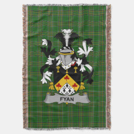 Manta Irlandés Fyan o Faghan Coat of Arms Family Crest I