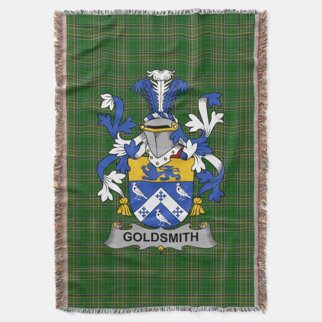 Manta Irlandés Goldsmith Coat of Arms Crest Irlanda (Frente vertical)