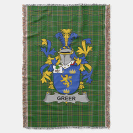 Manta Irlandés Greer Coat of Arms Family Crest Irlanda