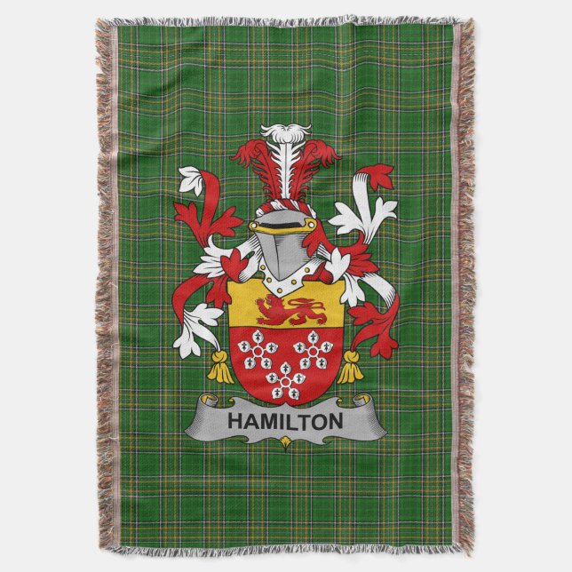 Manta Irlandés Hamilton Escudo de Armas Crest Irlanda (Frente vertical)