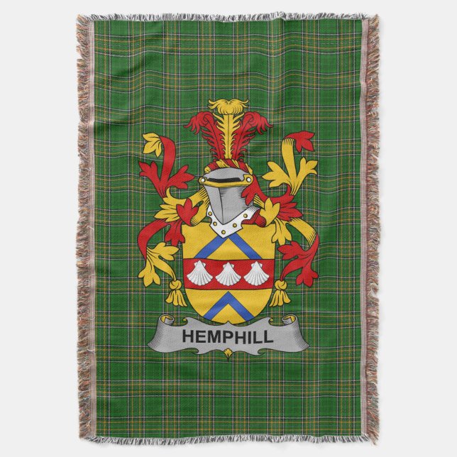 Manta Irlandés Hemphill Escudo de armas Crest Irlanda (Frente vertical)
