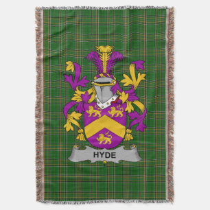 Manta Irlandés Hyde Coat of Arms Family Crest Irlanda