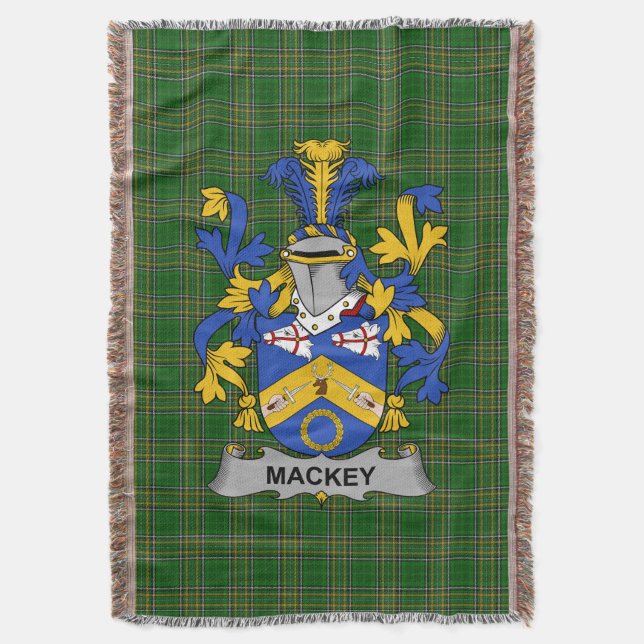 Manta Irlandés Mackey Coat of Arms Crest Ireland (Frente vertical)