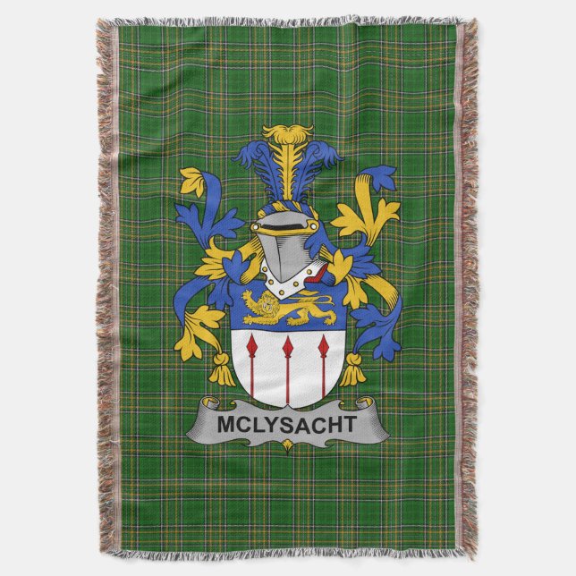 Manta Irlandés McLysacht o Lysacht Coat of Arms Family C (Frente vertical)