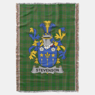 Manta Irlandés Stevenson Coat of Arms Family Crest Irlan