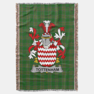 Manta Irlandés Tottenham Coat of Arms Family Crest Irlan