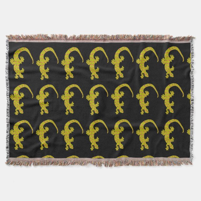 Manta Isla Gecko Throw Blanket (Anverso)