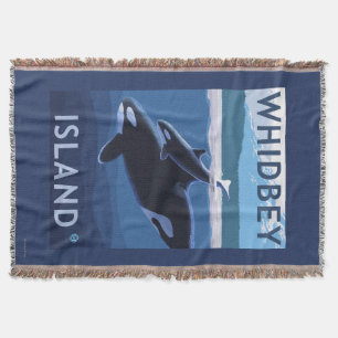Manta Isla, WashingtonOrca y becerro de Whidbey