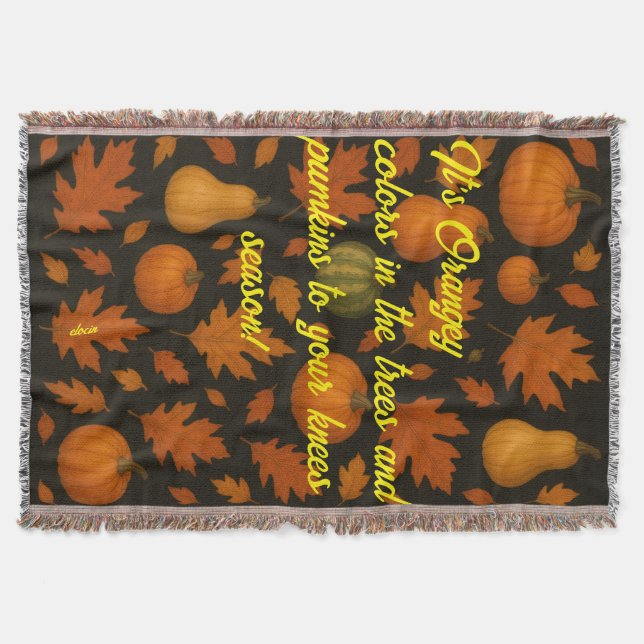 Manta It's Orangey Throw Blanket (Anverso)