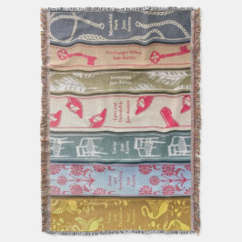 Manta Jane Austen Books Throw Blanket