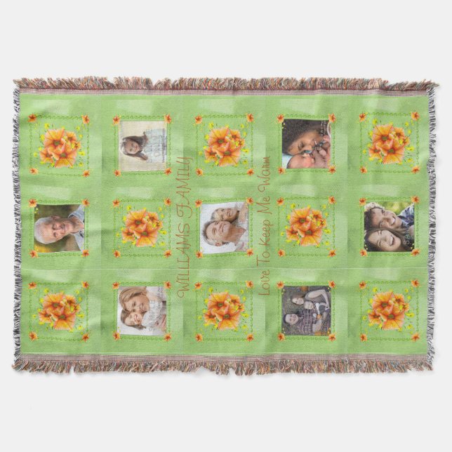 Manta Jardín de encargo del amor de los ramilletes del (Anverso)