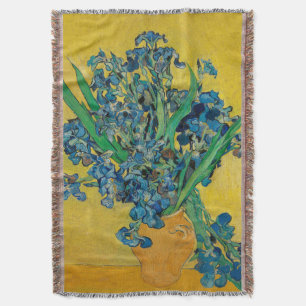 Manta Jarrón Van Gogh con Iris Clasicismo Impresionista