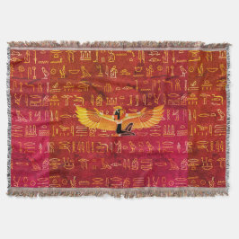 Manta Jeroglíficos de princesas egipcias ardientes