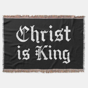 Manta Jesucristo es Rey Arte Grunge Gothic Blackletter