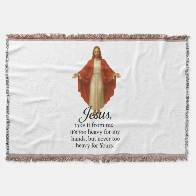 Manta Jesús en Rojo y Blanco (Anverso)