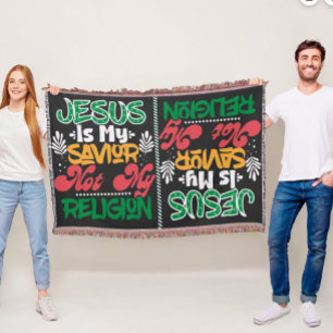 Manta Jesús Es Mi Salvador, No Mi Religión