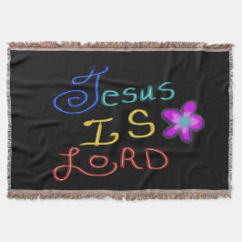 Manta Jesus is LORD Colorful Script Black