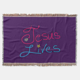Manta Jesus Lives Purple 