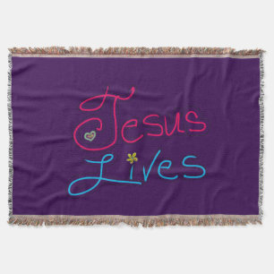 Manta Jesús Vive Púrpura 