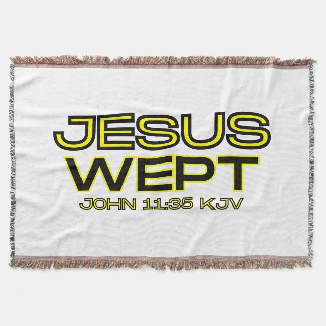 Manta John 11:35 Biblia versus cita de KJV (Anverso)