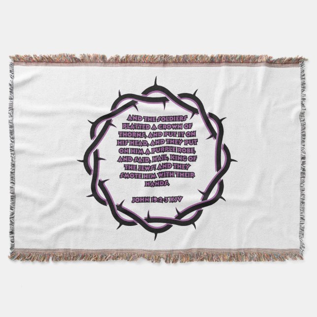 Manta John 19:2-3 KJV Biblia Verse Scripture (Anverso)