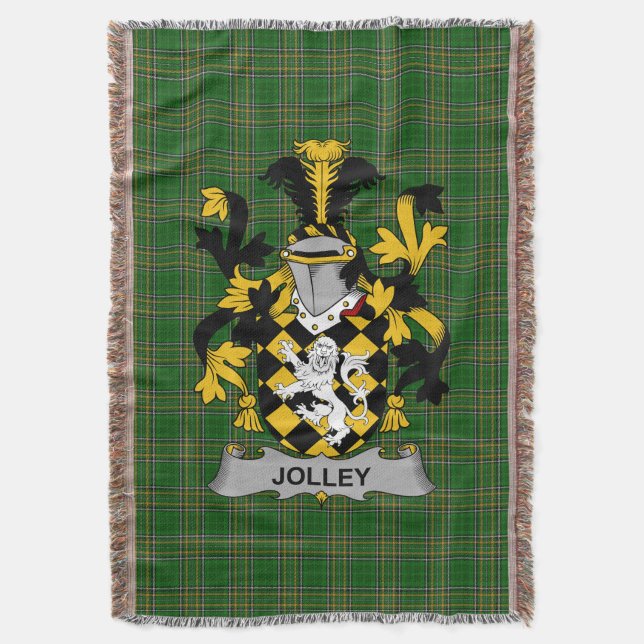 Manta Jolley irlandés o jolly Coat of Arms Family Crest  (Frente vertical)