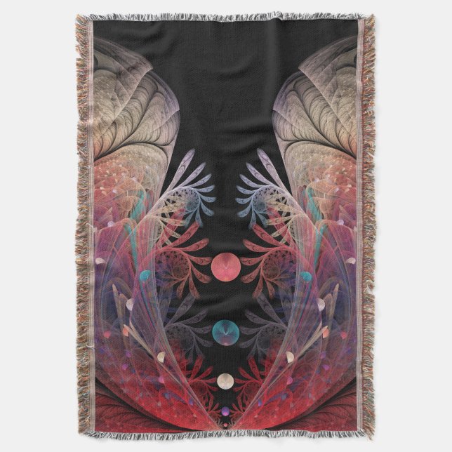 Manta Jonglage Resumen arte fractal moderno de fantasía (Frente vertical)