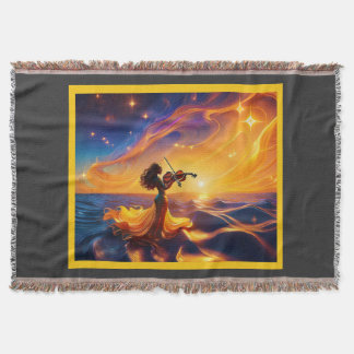 Manta Joven Chica asiático jugando a la escena surrealis