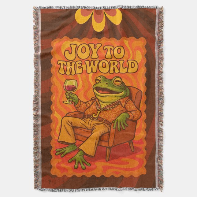 Manta Joy to the World Psychedelic Frog with Wine (Frente vertical)