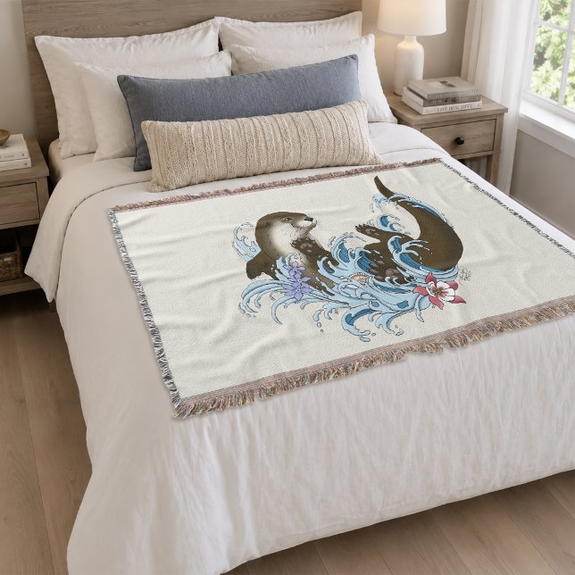 Manta Juguuetón Azul Nutria de Río Caprichosa Salpicadur (Subido por el creador)