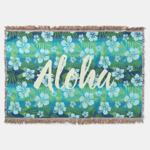 Manta Kalani Tie Dye Mezcla Hibiscus Tropical - Verde az