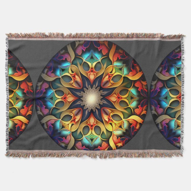 Manta Kaleidoscope Mandala Flower Design-23091 (Anverso)