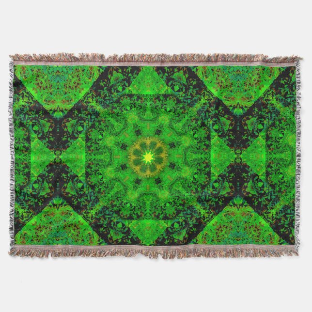 Manta Kaleidoscopio verde viridiscente, (Anverso)