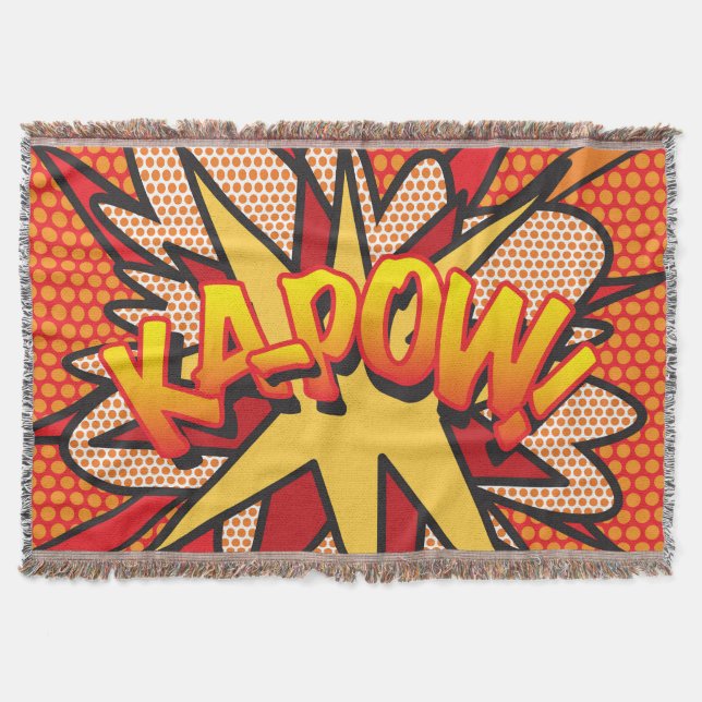 Manta KAPOW Fun Retro Libro Pop Art (Anverso)