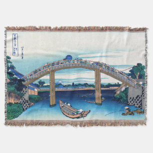 Manta Katsushika Hokusai - Bajo el puente Mannen, Fukaga