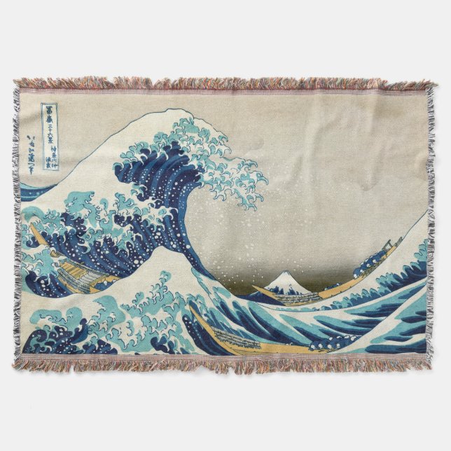 Manta Katsushika Hokusai - La gran ola de Kanagawa (Anverso)