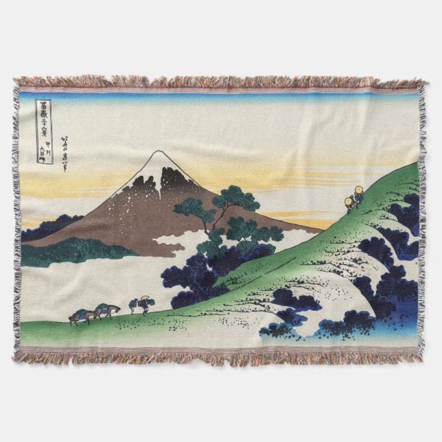 Manta Katsushika Hokusai - Paso de los inumes, provincia (Anverso)
