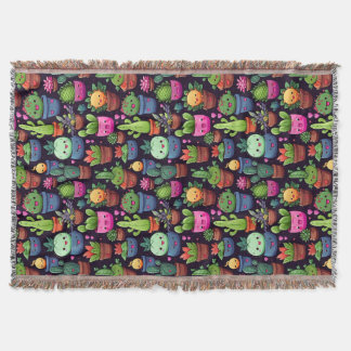 Manta Kawaii Cactus Throw