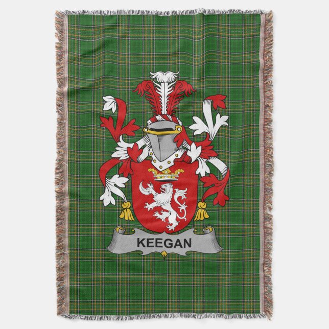 Manta Keegan irlandés o Egan Escudo de armas de la famil (Frente vertical)