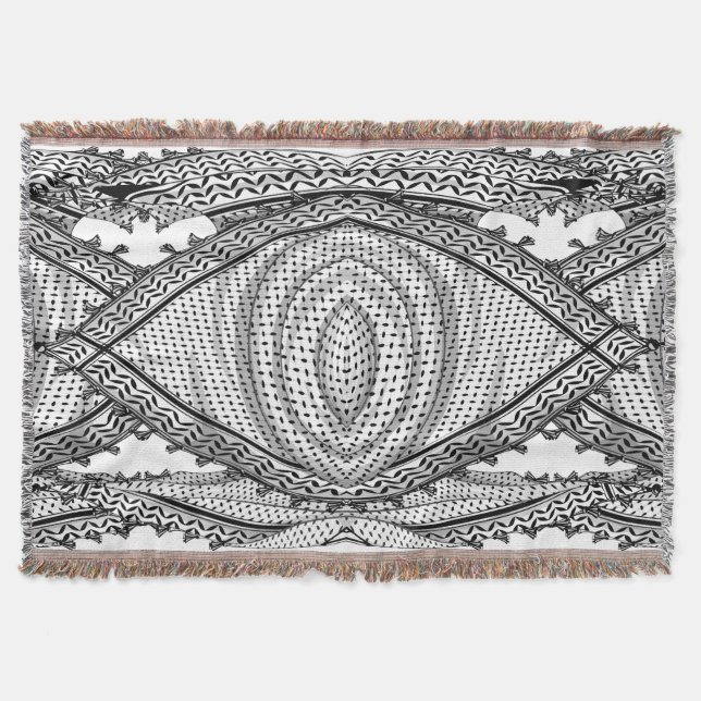 Manta Keffiyeh palestino Scarf tejido tradicional (Anverso)