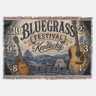Manta Kentucky Bluegrass Festival Music Farmhouse Decor