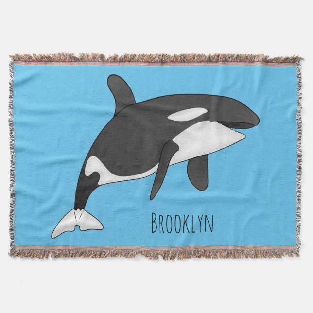 Manta Killer whale cartoon illustration (Anverso)