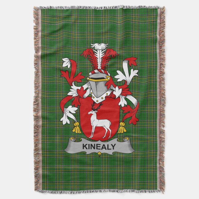 Manta Kinealy irlandés o O_Kinnally Coat of Arms Family  (Frente vertical)