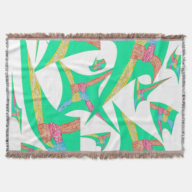 Manta Kites of Connection Throw Blanket (Anverso)